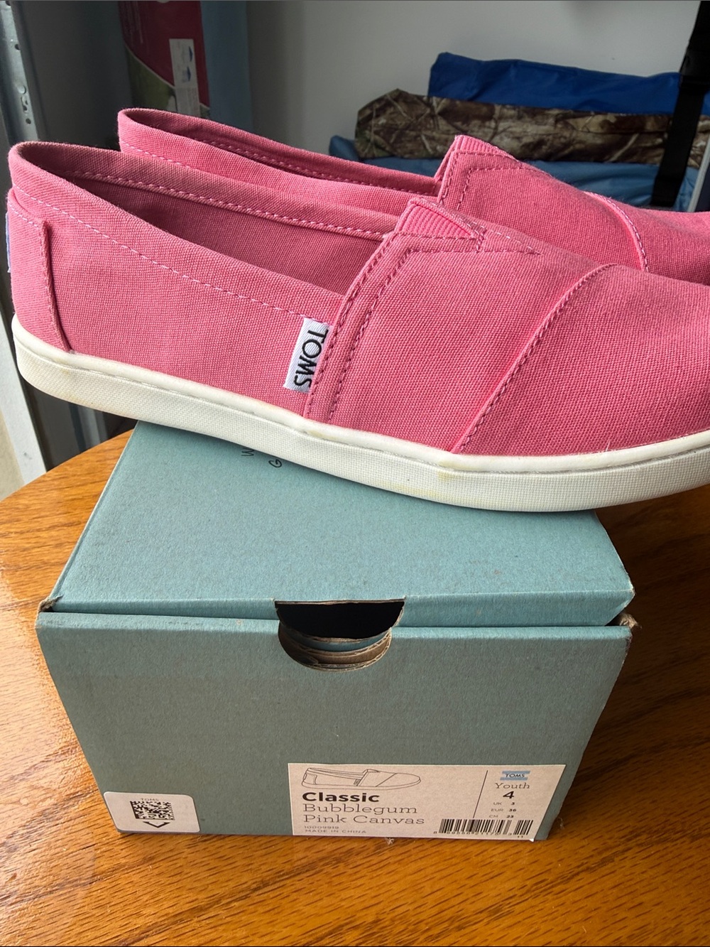 Toms Pink Canvas Slip-On Sneakers